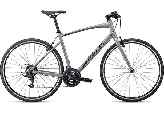 2023 Specialized sirrus 1.0 bike gloss cool grey / smoke / satin black reflective xxs