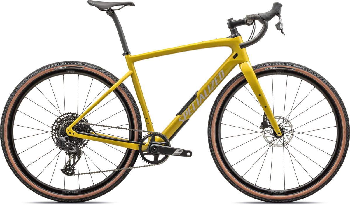 Diverge Comp Carbon - SRAM Apex eTAP AXS - Gloss Metallic Sulfur / Amber Glow / Purple Haze / Metallic Obsidian / 49