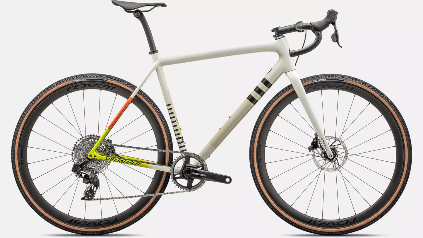 2024 Specialized crux pro bike gloss dune white birch cactus bloom speckle 54 Bicycle Specialized   