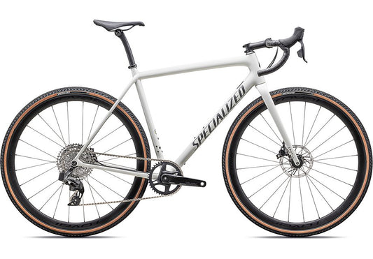 2025 Specialized crux expert bike gloss dune white/smoke liquid metal 54