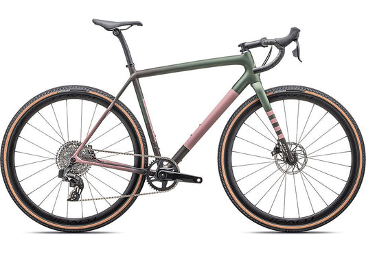 2025 Specialized crux expert bike satin cypress metallic/doppio/dusky pink/champagne 52