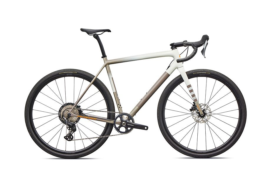 2026 Specialized Crux Comp Bike Dune White/Sandstone Metallic/Desert Metallic/Orange Zest 56