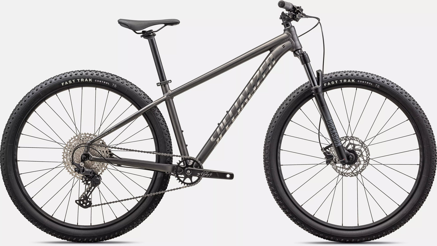 2025 Specialized rockhopper expert bike satin smoke / gloss chrome xs