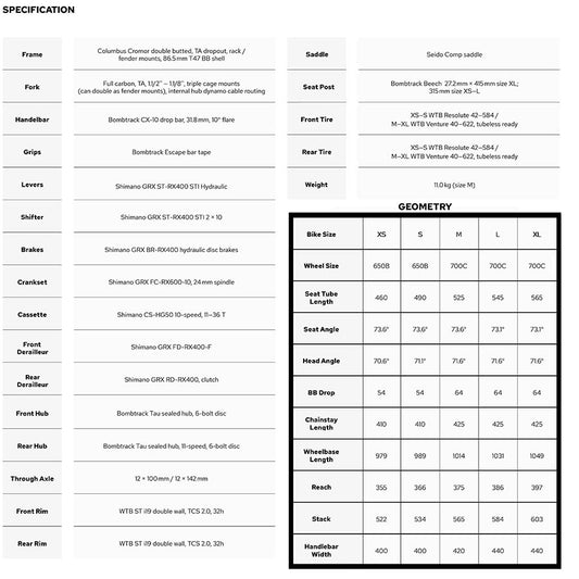 Bombtrack HOOK Road Bicycle 700C Gloss Red M