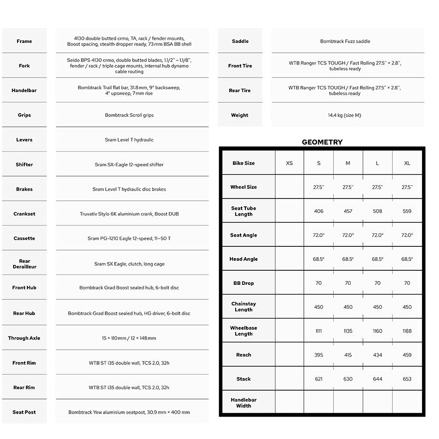 Bombtrack Beyond+ Touring Bicycle 27.5 Blue M