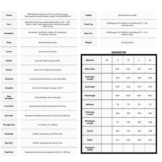 Bombtrack Beyond+ Touring Bicycle 27.5 Blue M