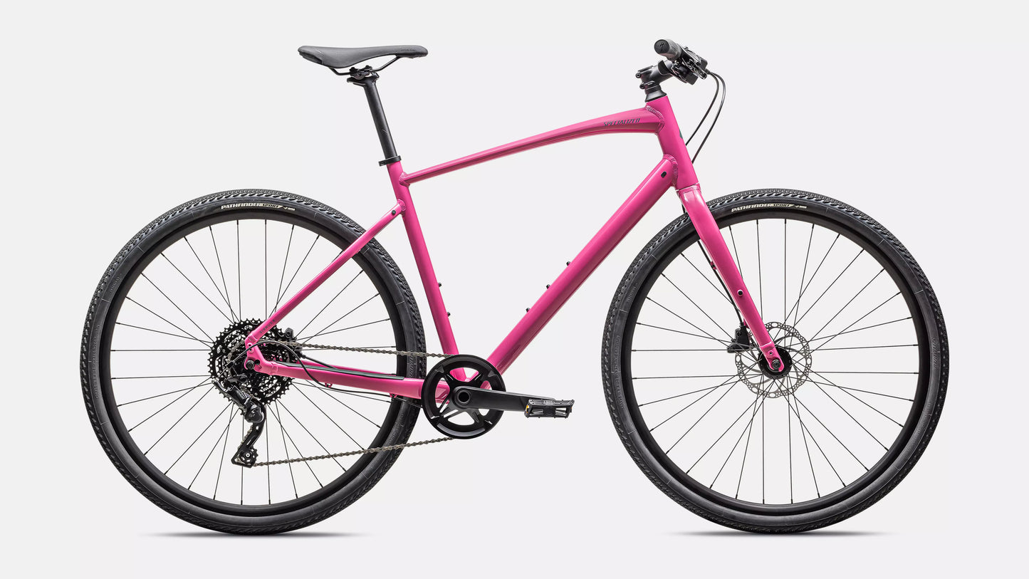 2025 Specialized sirrus x 3.0 km bike gloss rebel pink / ashen grey reflective xl