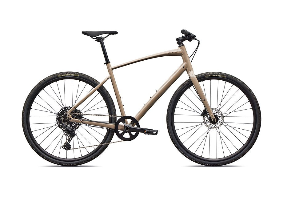 2026 Specialized Sirrus X 3.0 Km Bike Gloss Sandstone Metallic / Burnt Gold Metallic Frost Reflective M