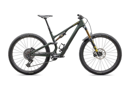 2025 Specialized Stumpjumper 15 pro bike satin green tint / gunmetal / satin metallic sulphur s1