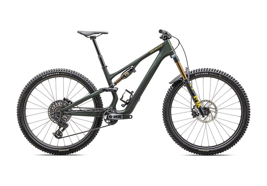 2025 Specialized Stumpjumper 15 pro bike satin green tint / gunmetal / satin metallic sulphur s2