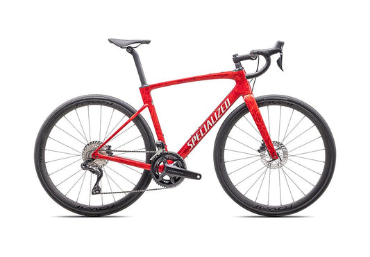 2025 Specialized roubaix pro bike gloss red pearl + fiery red strata/dune white 54