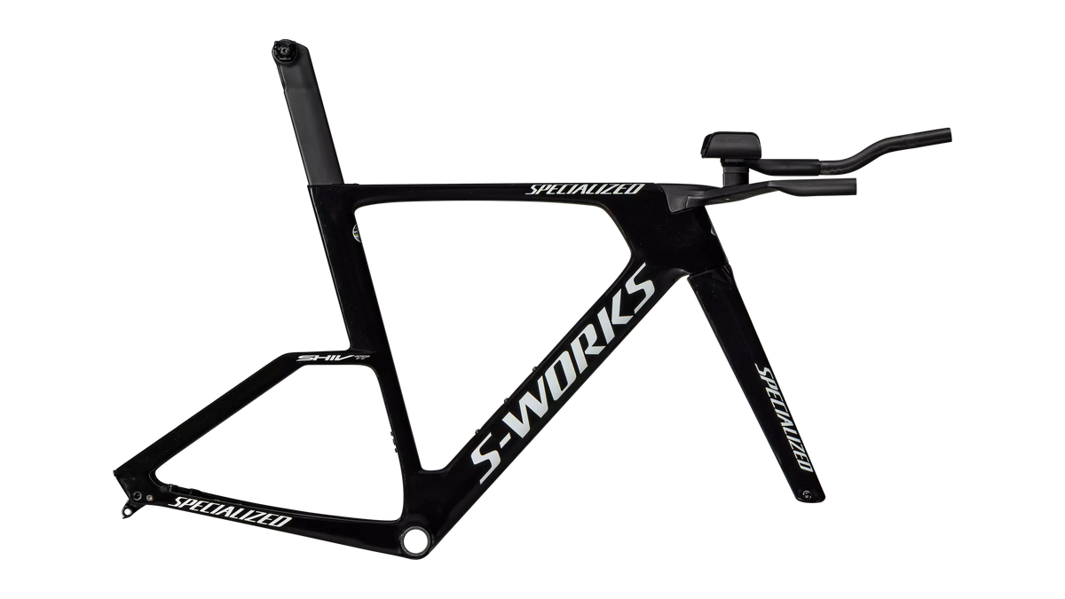 Specialized shiv tt S-Works module gloss tarmac black / metallic white silver s [b2bsync]