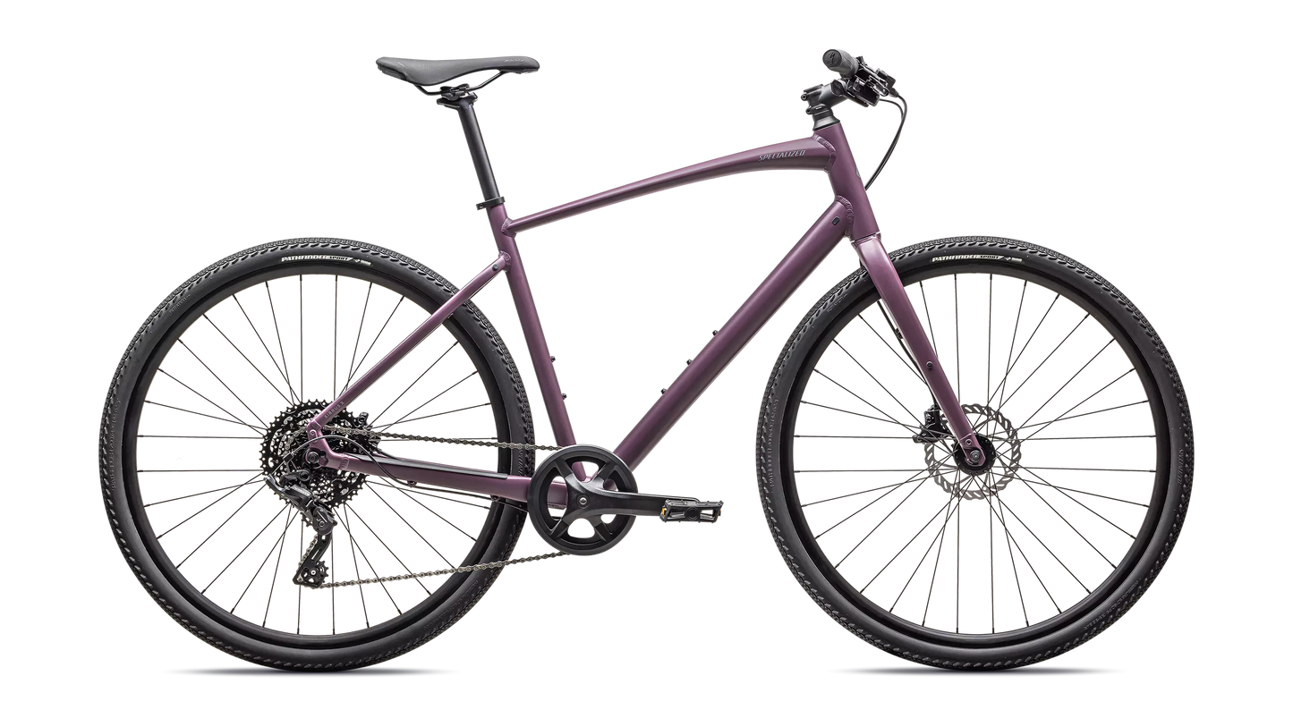 2025 Specialized sirrus x 2.0 km bike satin cast lilac / ashen grey reflective xl [b2bsync]