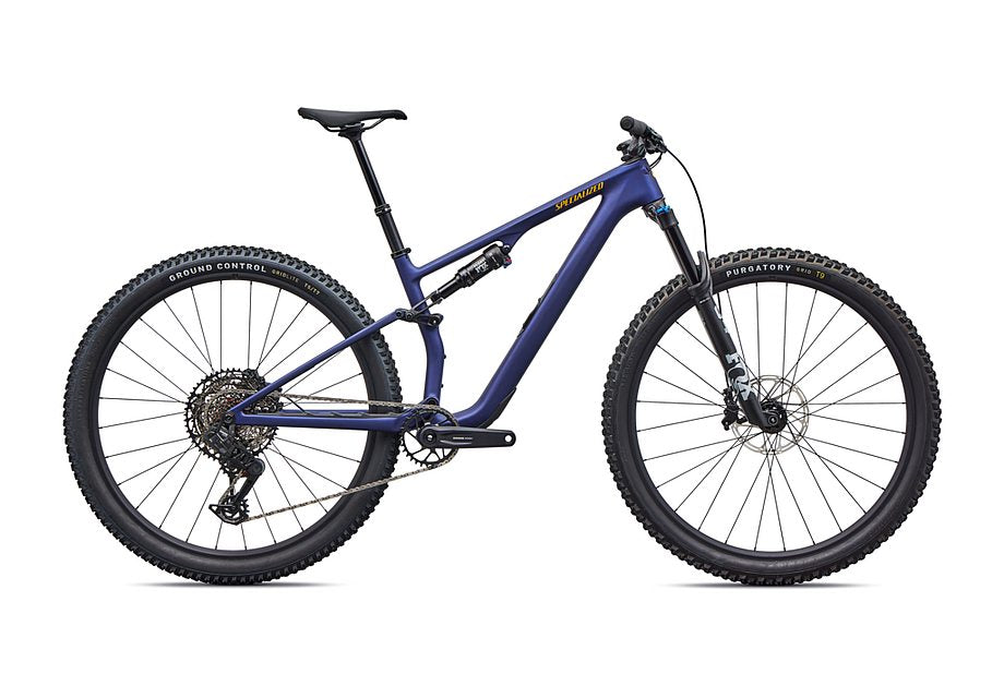 2026 Specialized Epic 8 Comp Evo Bike Satin Blue Onyx / California Sunshine L