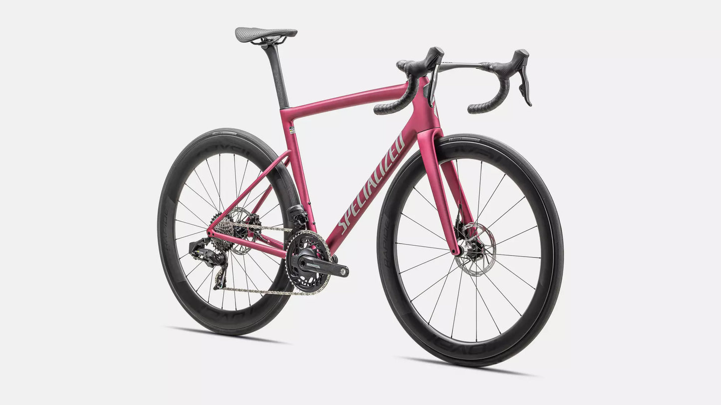 2025 Specialized tarmac sl8 pro etap bike satin pink tint over silver dust / silver dust 54