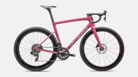2025 Specialized tarmac sl8 pro etap bike satin pink tint over silver dust / silver dust 61