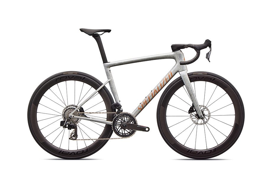 2026 Specialized Tarmac Sl8 Pro Axs Bike Gloss Silver Dust / Shadow Silver Dry Impasto / Photon Orange Tint Over Silver Dust 49