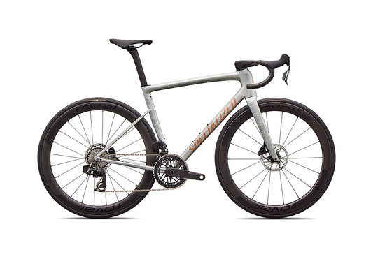 2026 Specialized Tarmac Sl8 Pro Axs Bike Gloss Silver Dust / Shadow Silver Dry Impasto / Photon Orange Tint Over Silver Dust 49