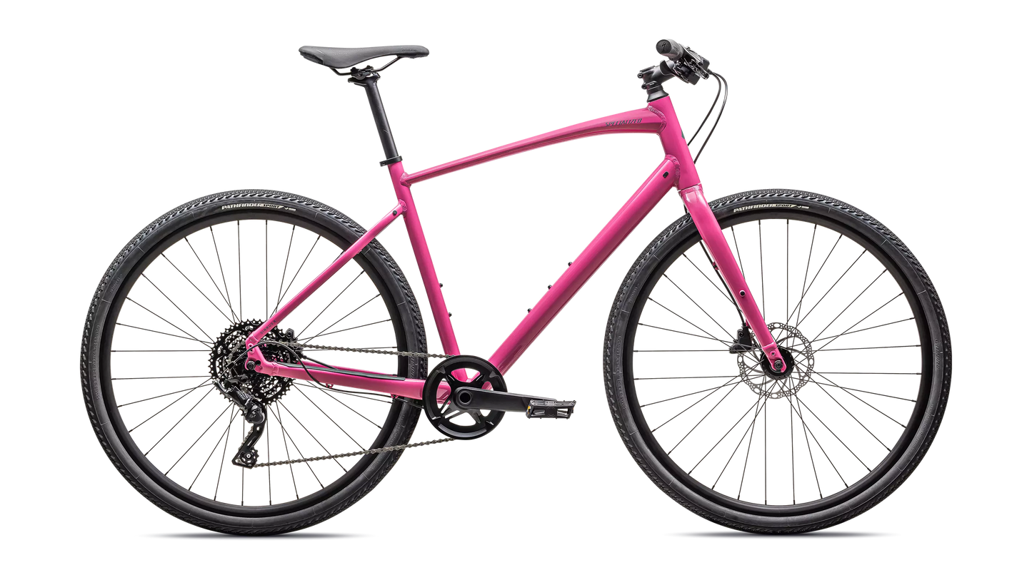 2025 Specialized sirrus x 3.0 km bike gloss rebel pink / ashen grey reflective l [b2bsync]