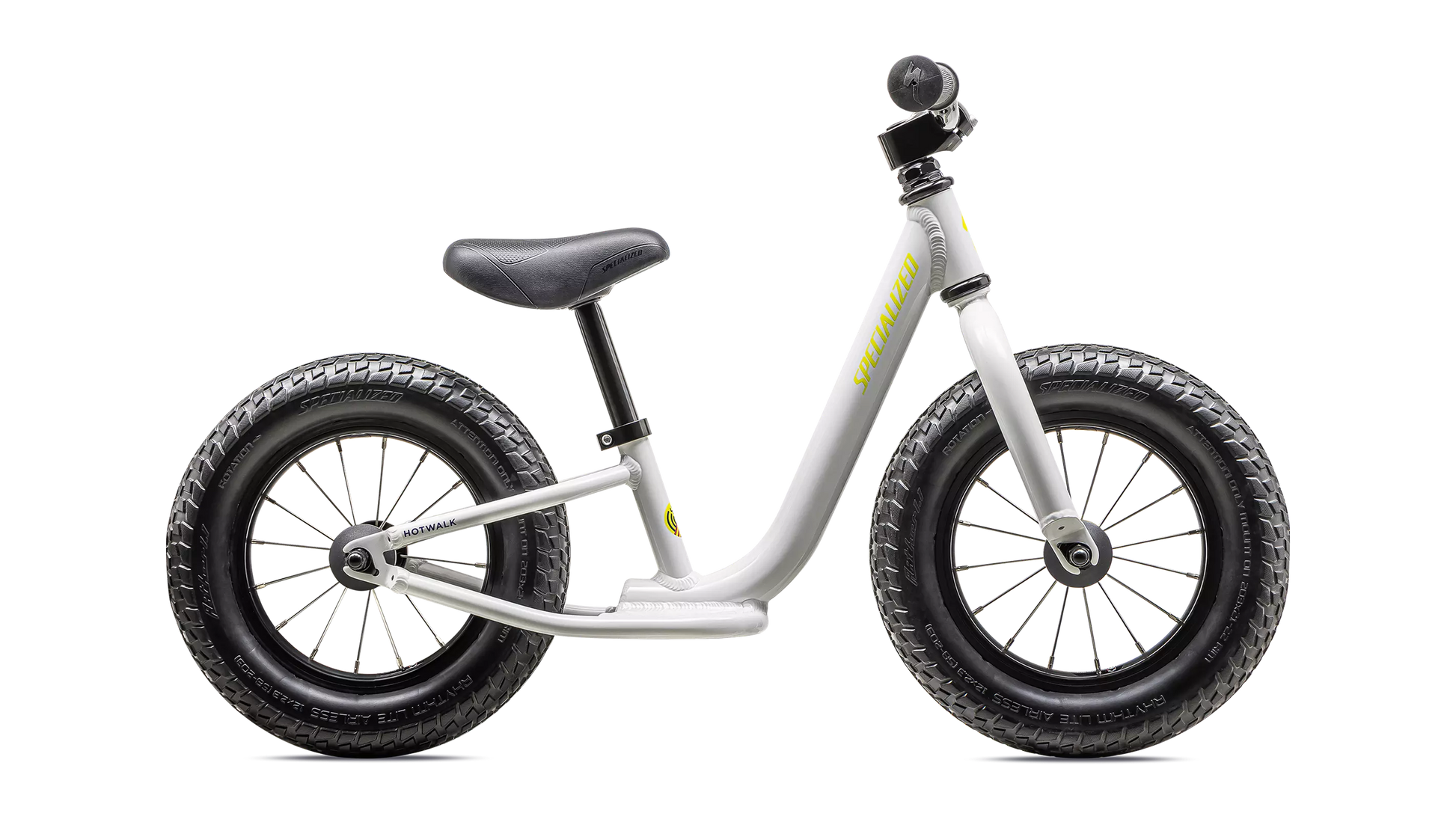2025 Specialized hotwalk bike gloss dune white / team yellow 12 [b2bsync]