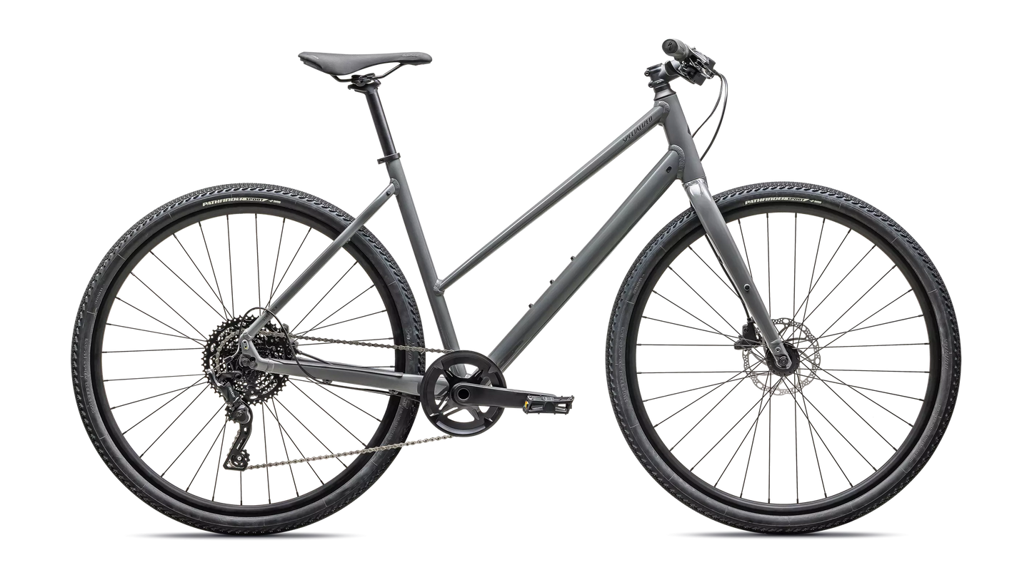 2025 Specialized sirrus x 3.0 st km bike gloss ashen grey / black liquid metal reflective xs [b2bsync]