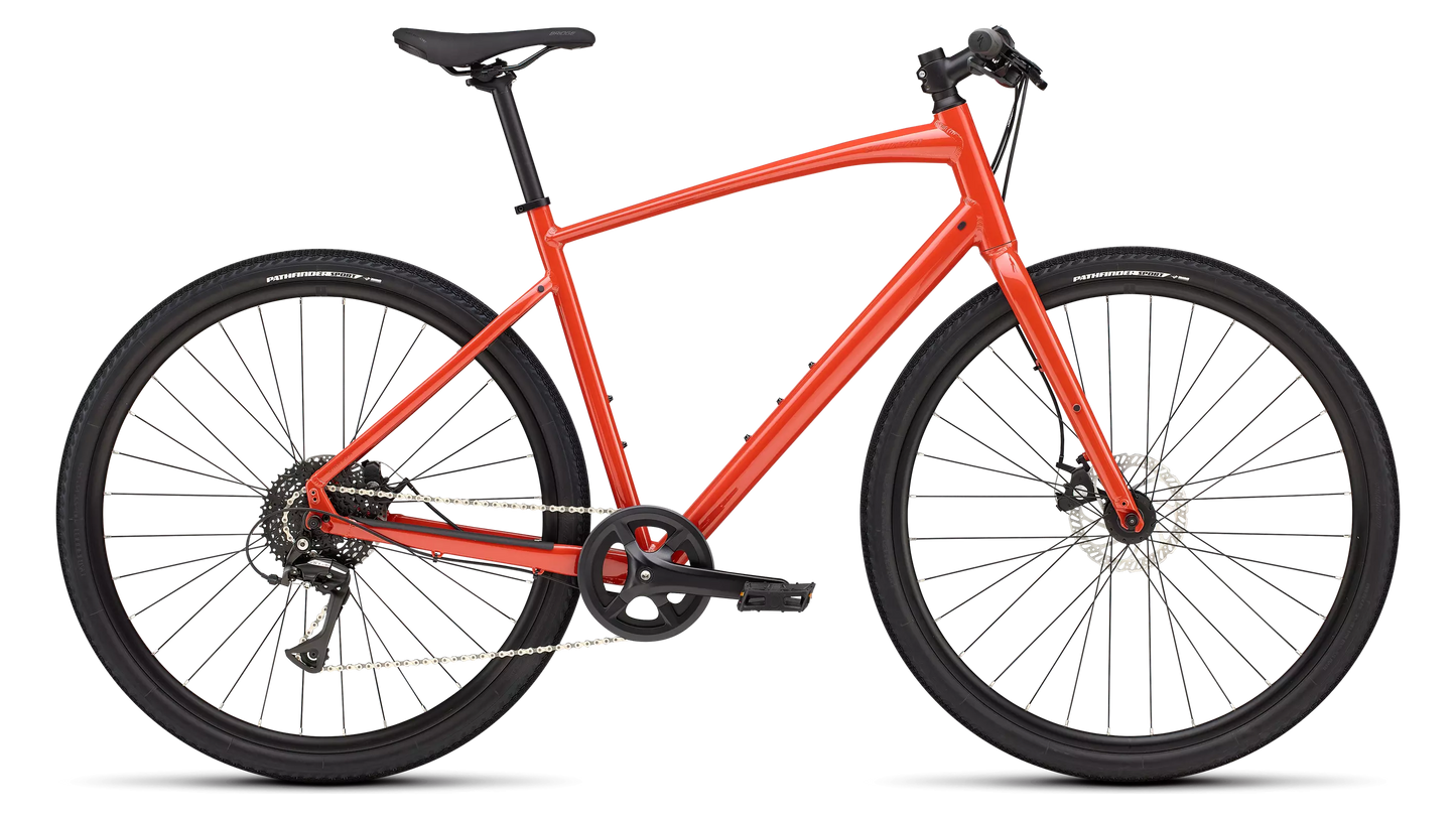 2025 Specialized sirrus x 1.0 km bike deep orange/redwood xxs [b2bsync]