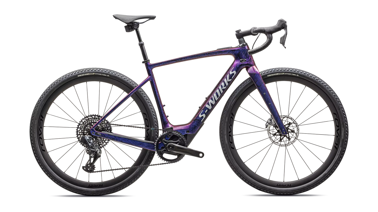 2025 Specialized creo sl S-Works carbon ul bike gloss carbon / red to blue pearl strata / satin liquid silver 49 [b2bsync]