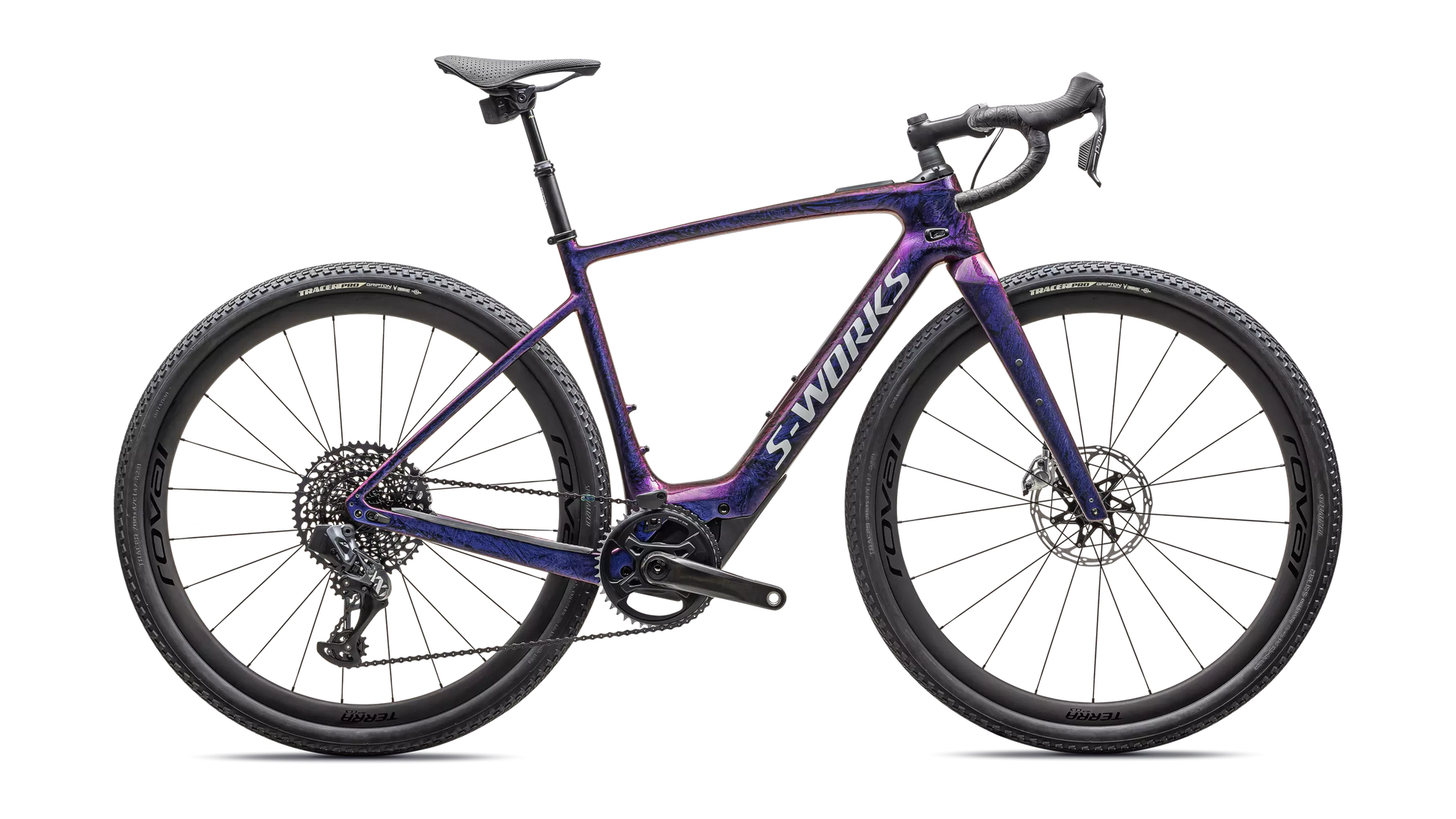 2025 Specialized creo sl S-Works carbon ul bike gloss carbon / red to blue pearl strata / satin liquid silver 49 [b2bsync]