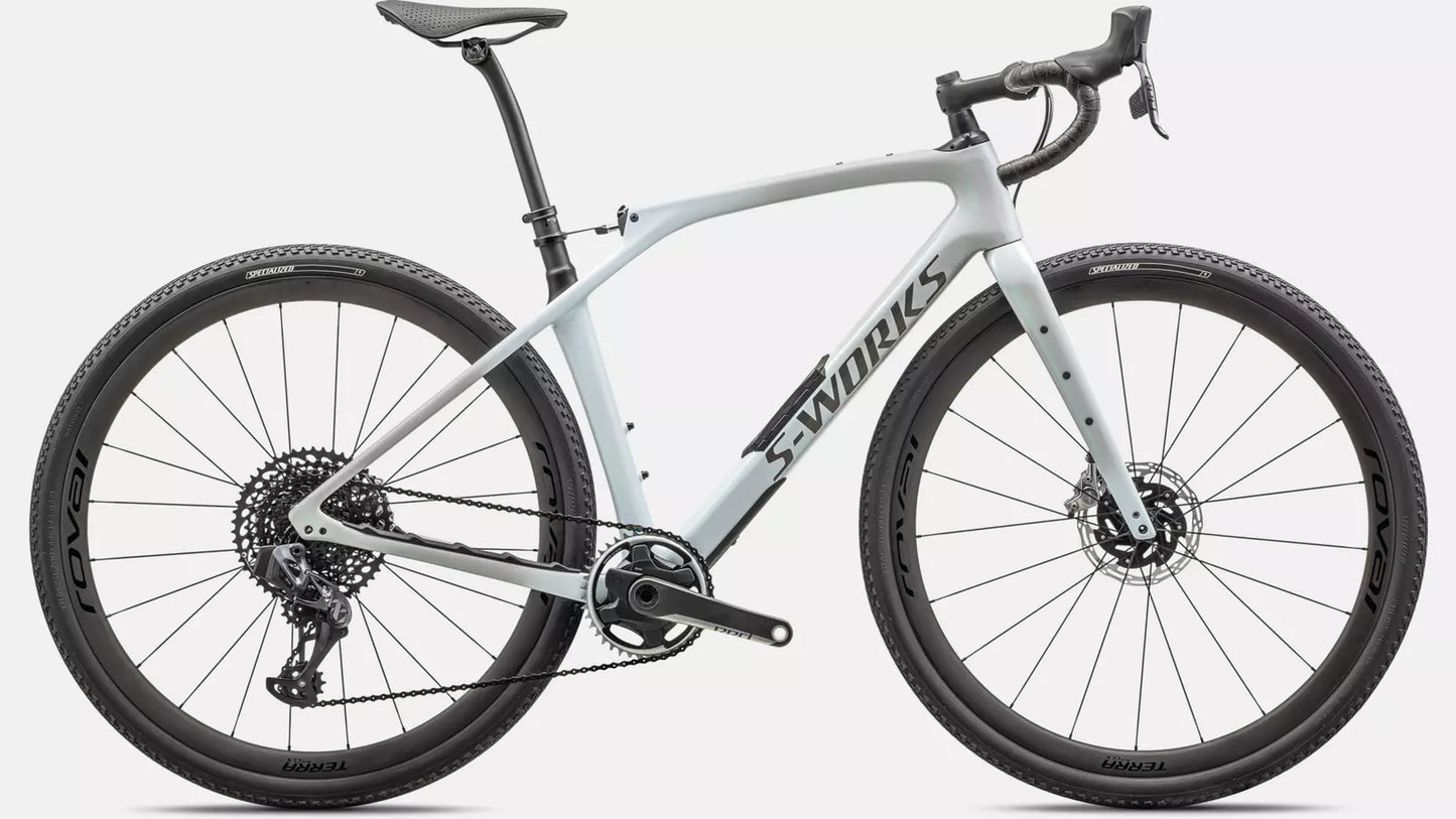 2024 Specialized diverge str S-Works bike dove grey+eyris pearl - morning mist / eyris pearl  / smoke 49 Bicycle Specialized   