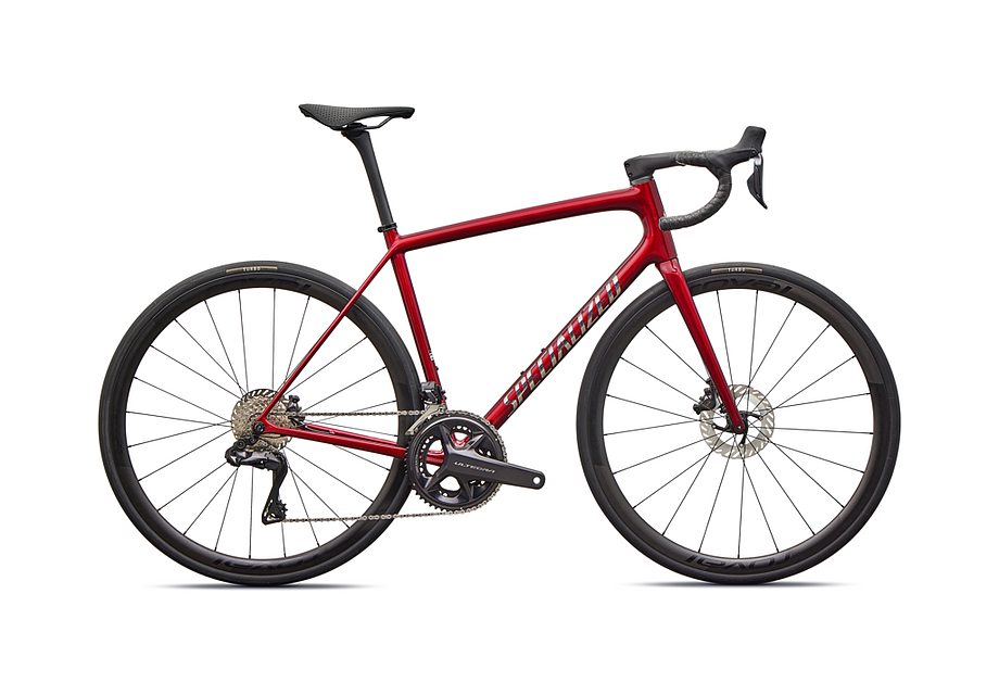 2026 Specialized Aethos Pro Di2 Bike Gloss Red Sky / Chrome 58