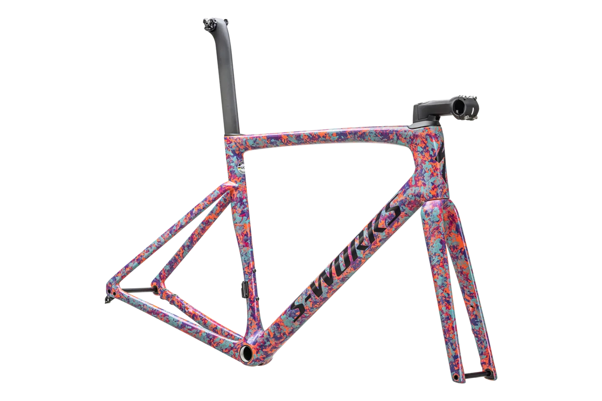 S-Works Tarmac SL7 Frameset - FACT 12r Carbon - Gloss Marbled Lagoon Blue-Purple Haze - Orichid-Blaze/Violet Purple Topcoat/Midnight Shadow / 49