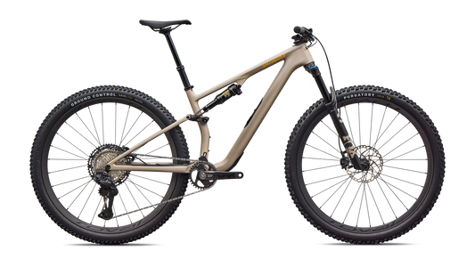 2026 Specialized Epic 8 Expert Evo Di2 Bike Satin Sandstone Metallic / California Sunshine Xs [b2bsync]