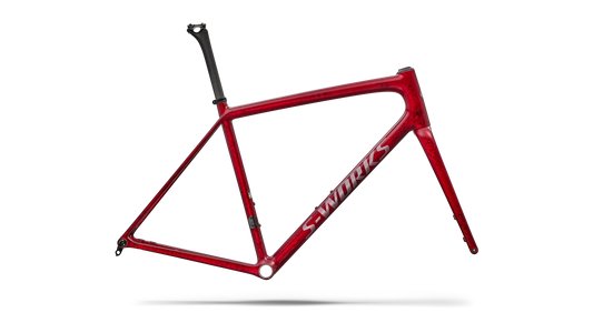 Specialized Aethos S-Works Frmset Sandstone Metallic Base / Red Tint 56 [b2bsync]