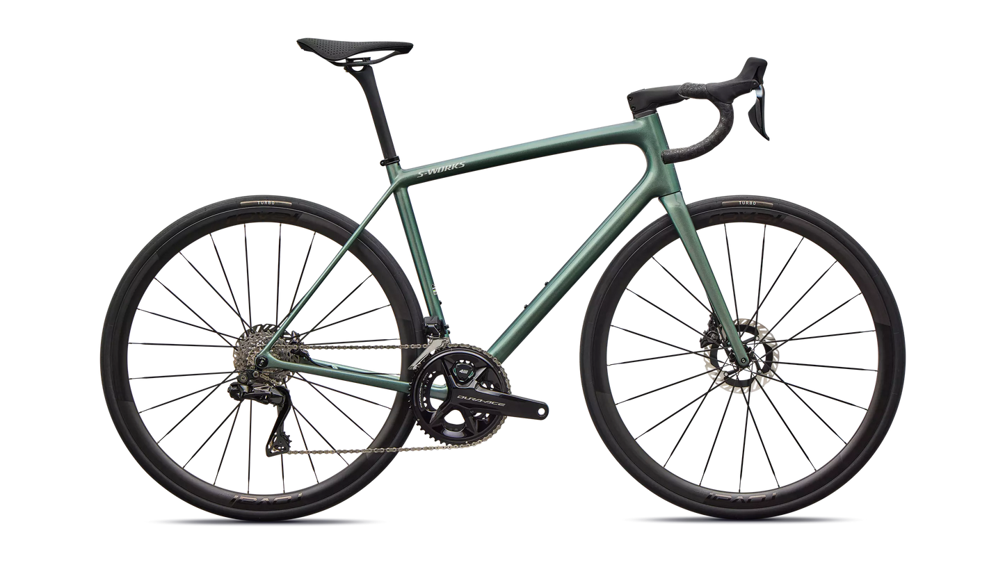2026 Specialized Aethos S-Works Di2 Bike Gloss Premium Fjord Metallic / Dolomite Metallic 61 [b2bsync]