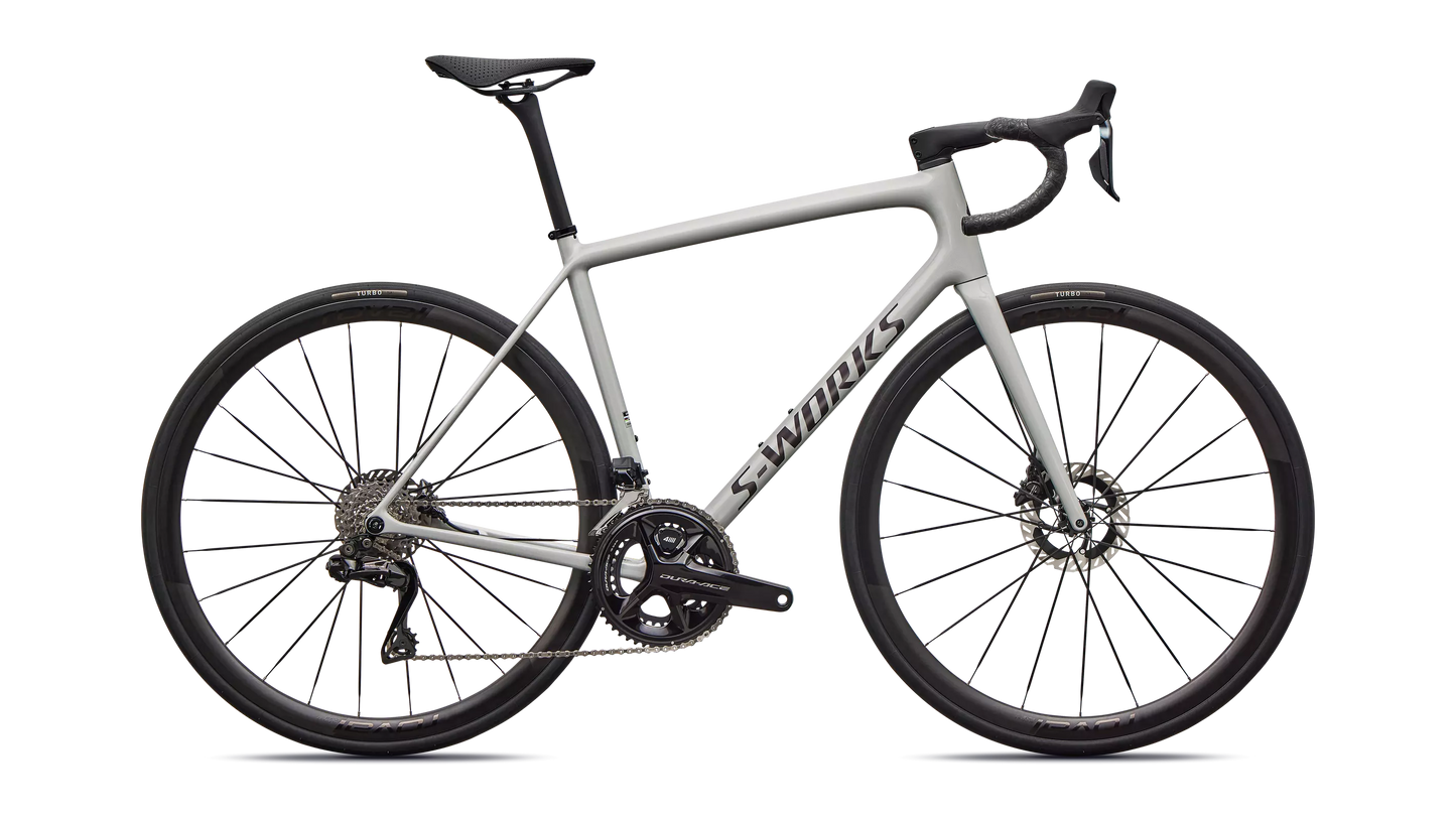 2026 Specialized Aethos S-Works Di2 Bike Gloss Dolomite Metallic / Satin Nebula Metallic 61 [b2bsync]