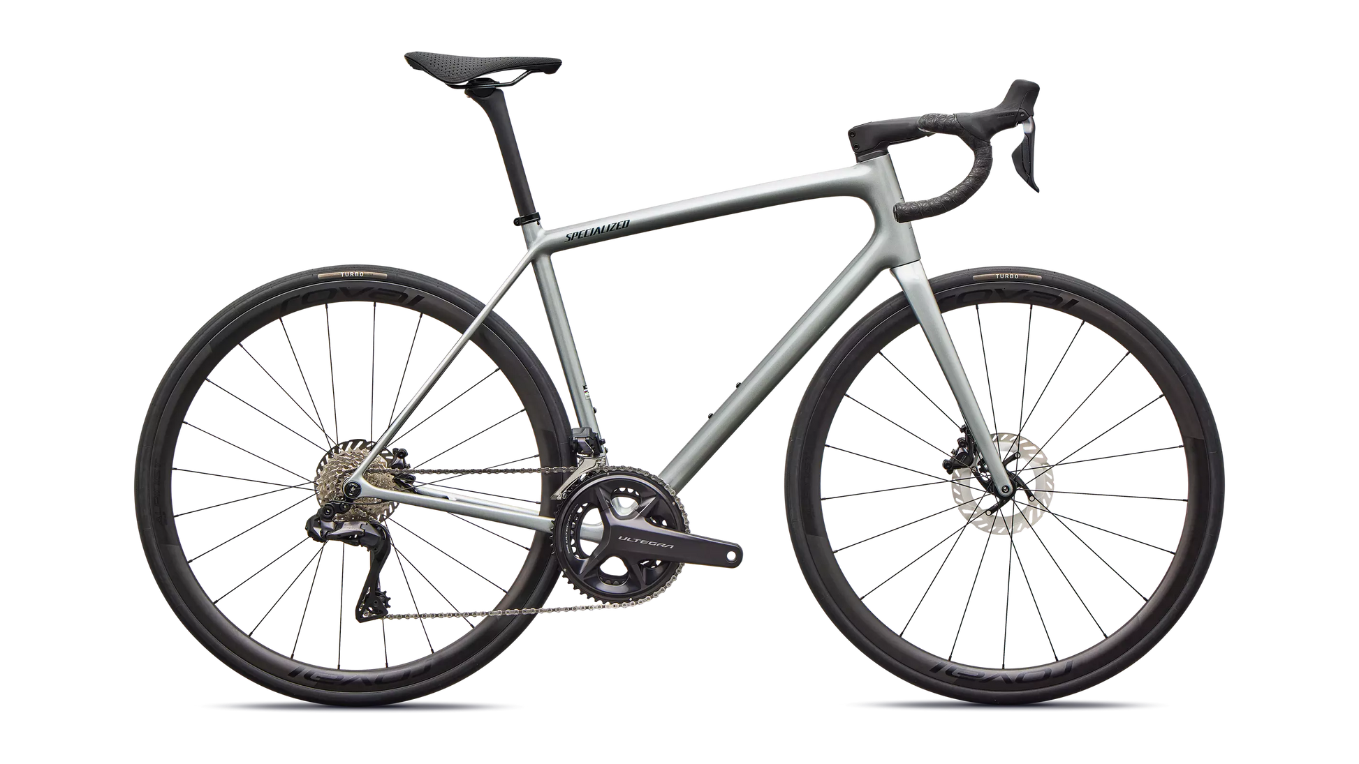 2026 Specialized Aethos Pro Di2 Bike Gloss Shadow Silver / Emerald Metallic 61 [b2bsync]