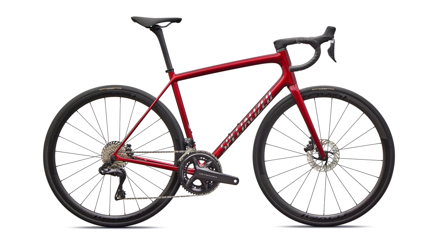 2026 Specialized Aethos Pro Di2 Bike Gloss Red Sky / Chrome 61 [b2bsync]