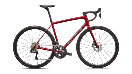 2026 Specialized Aethos Pro Di2 Bike Gloss Red Sky / Chrome 61 [b2bsync]
