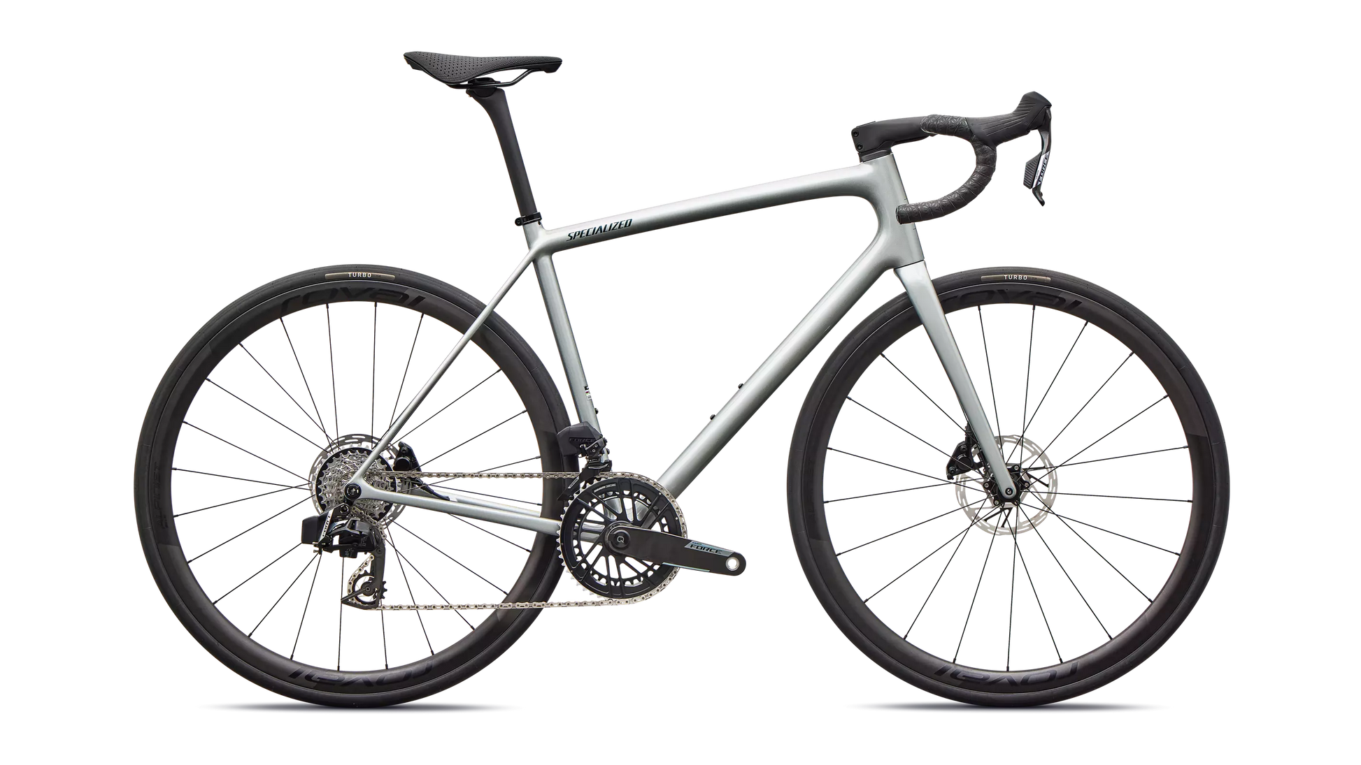 2026 Specialized Aethos Pro Axs Bike Gloss Shadow Silver / Emerald Metallic 61 [b2bsync]