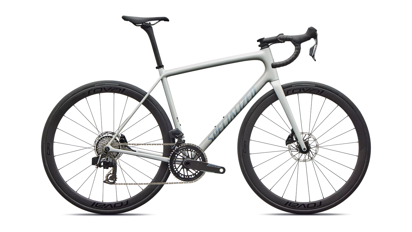 2026 Specialized Aethos Expert Axs Bike Gloss Dolomite Metallic / Blue Pearl Over Shadow Silver 58 [b2bsync]