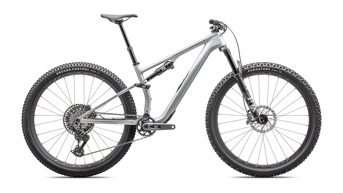 Epic 8 EVO Expert - SRAM GX AXS, FOX Performance Elite - Satin Silver Dust / Gunmetal / XS