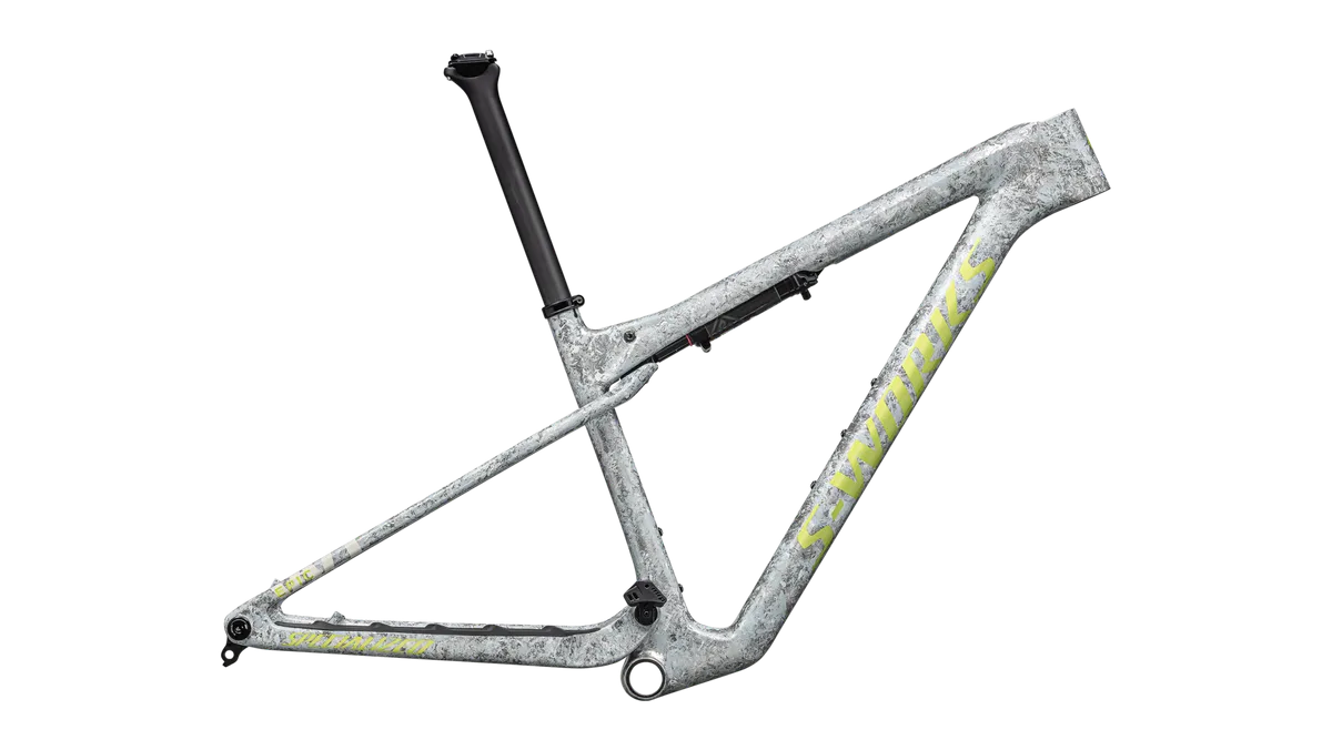 S-Works Epic World Cup Frame - RockShox SIDLuxe WCID Ultimate - Gloss Dune White / Ashen Grey / Sea Foam Impasto / XS