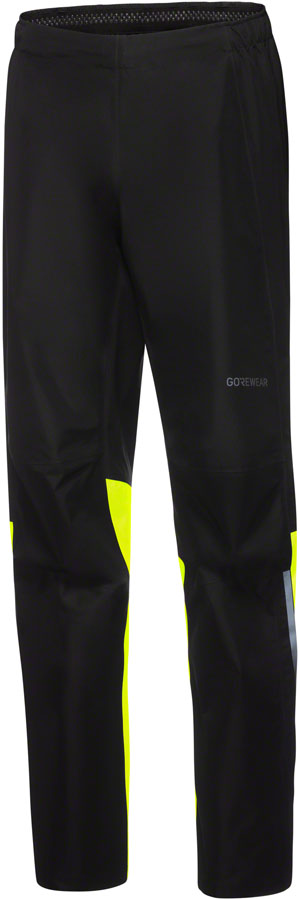Gorewear Glidewheel Gore-Tex Pants - Black/Neon Yellow Mens Medium