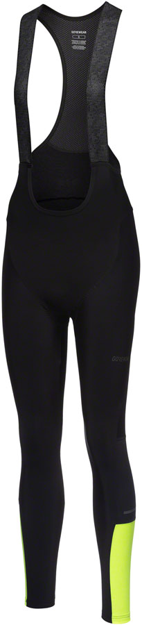 Gorewear Swiftride Thermo Bib Tights + - Black/Neon Yellow Womens Small