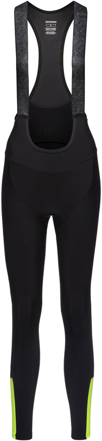 Gorewear Swiftride Thermo Bib Tights + - Black/Neon Yellow Womens Small