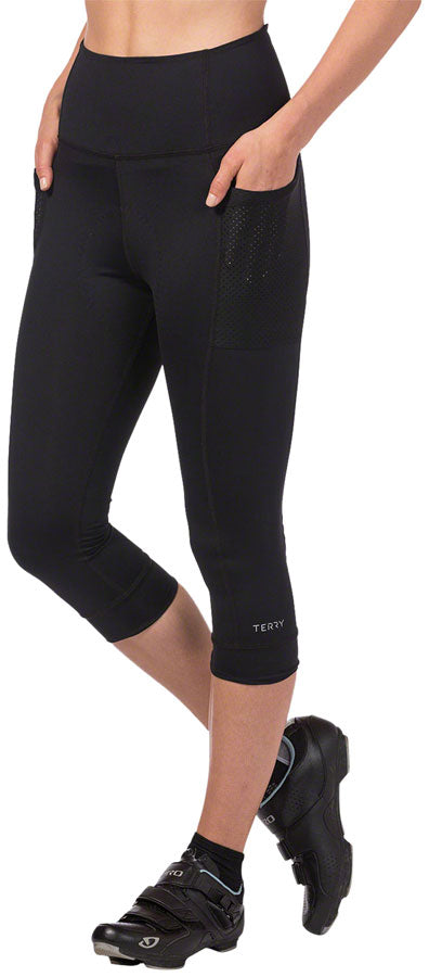 Terry Holster Hi Rise Capris - Black Medium