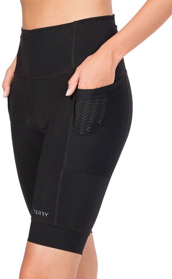 Terry Holster Hi Rise Shorts - Black Large