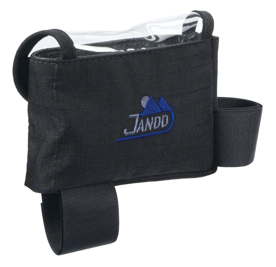 Jandd Top Tube/ Stem Bag: Clear-top with velcro closure Black Medium