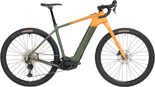 Salsa Tributary C GRX 820 Ebike - 29" Carbon Dark Pine/Terracotta X-Small