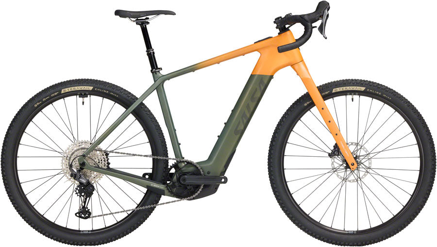 Salsa Tributary C GRX 820 Ebike - 29" Carbon Dark Pine/Terracotta Medium